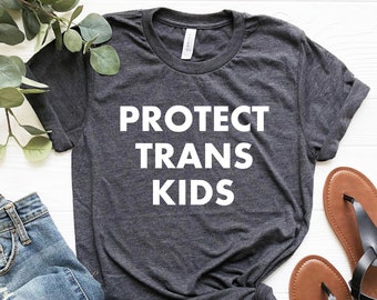 Camiseta infantil "Protect Trans", camiseta de género neutro, Trans Ally