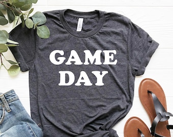 Game Day Shirt, Football Mom Tee, Sports Fan Apparel