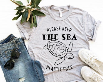Keep the Sea Plastic Free TShirt, Whale Tee, Enviromental Protect the Ocean TShirt