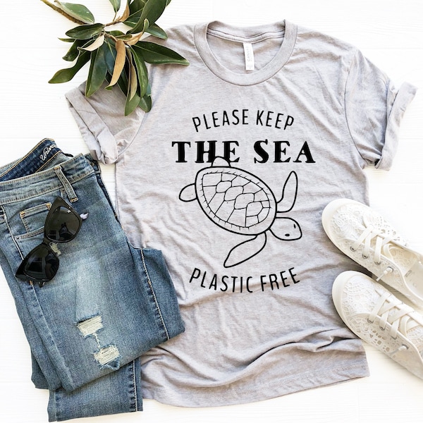 Keep the Sea Plastic Free TShirt, Whale Tee, Enviromental Protect the Ocean TShirt