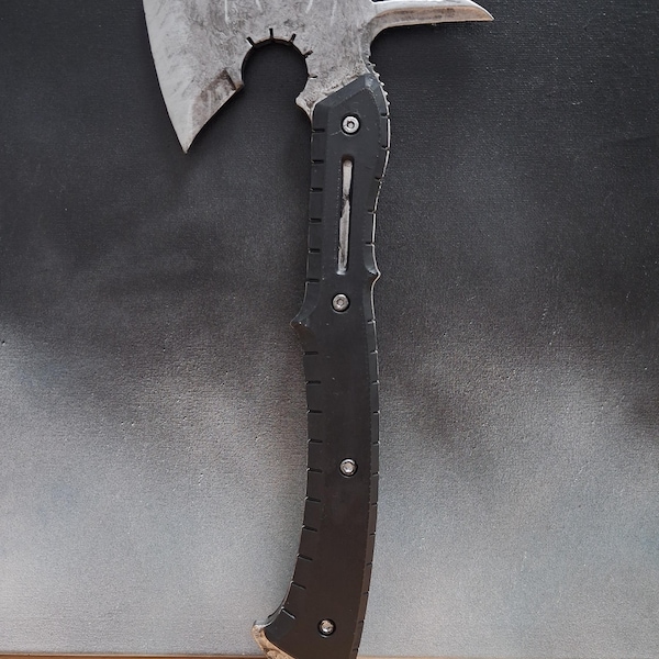 Réplica del hacha Requiem de Resident Evil: Accesorio impreso en 3D y pintado a mano (inspirado en Leon Kennedy)