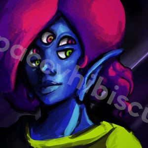 SpaceTales (art original) : The Alien - Impression