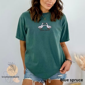 Embroidered Goose T-Shirt, Goose Shirt, Comfort Colors Shirt, Funny Goose Shirt, Embroidered Goose Shirt, Embroidered Shirt Unisex image 4