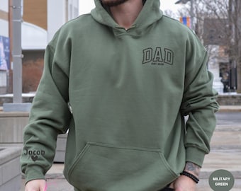 Dad Sweatshirt, Embroidered Grandpa Sweatshirt, Father’s Day Gift for Dad, Personalized Dad Sweater, New Dad Hoodie