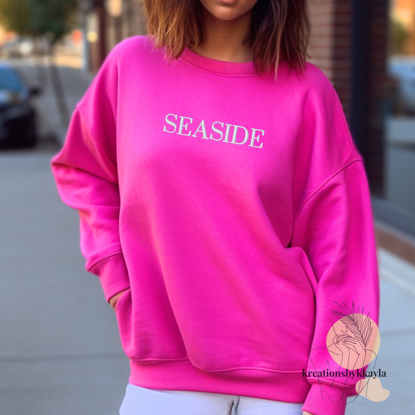 Seaside Sweatshirt Embroidered Seaside Crewneck Sweatshirt - Etsy