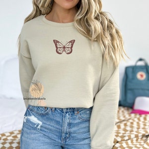 Blue Polka Dots Butterfly Print Men's Sweatshirt