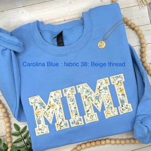 Embroidered Mimi Sweatshirt, Custom Embroidered Sweatshirt, Floral Sweatshirt, Personalized Mimi Sweatshirt, Christmas Gift for Mimi image 10