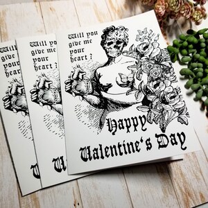 GOTHIC VALENTINE |  Greeting Card 3Pack | 5x7- Gothic Greeting Card | Valentines Gift
