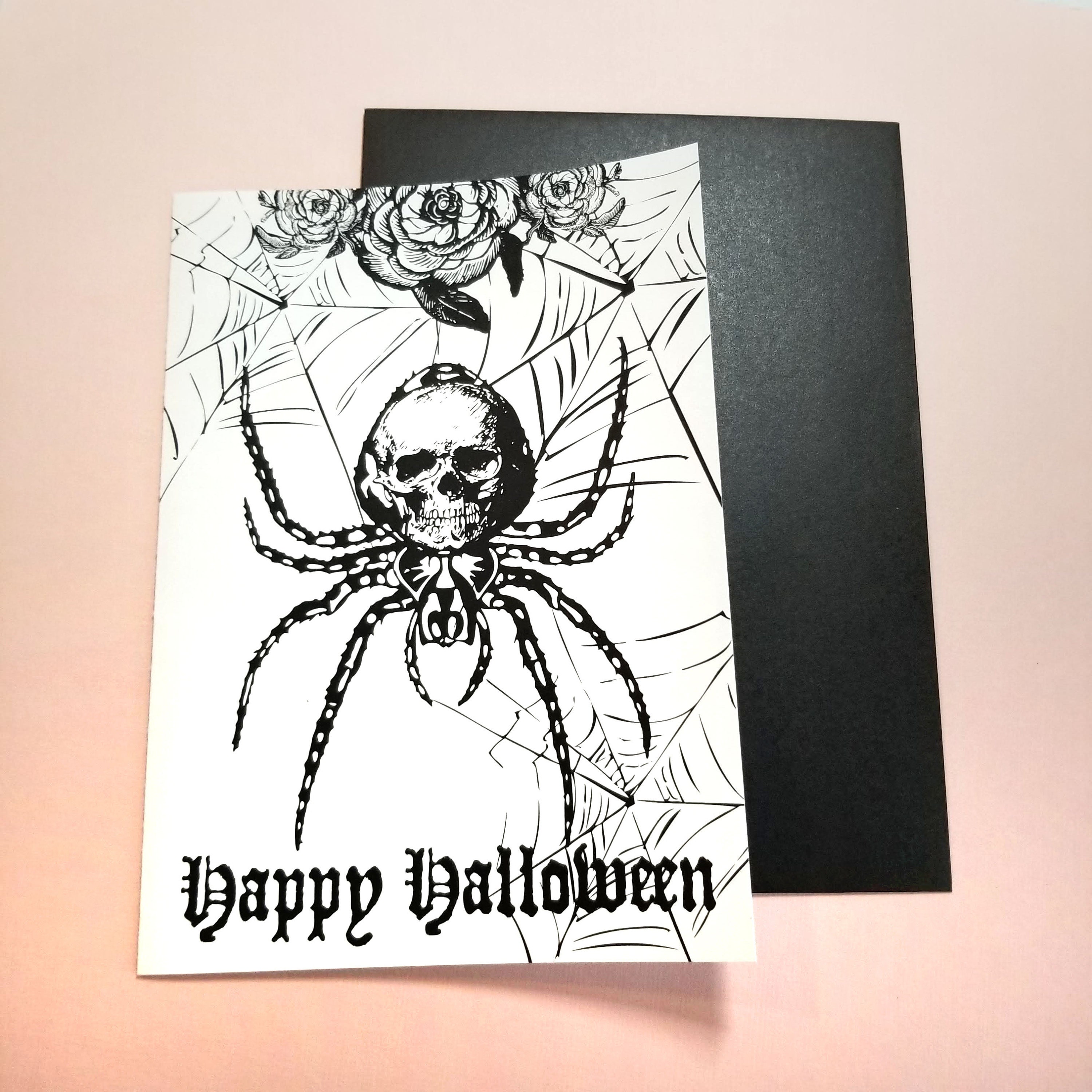 HALLOWEEN CARD 5X7 Gothic Greeting Card Happy Halloween | Etsy