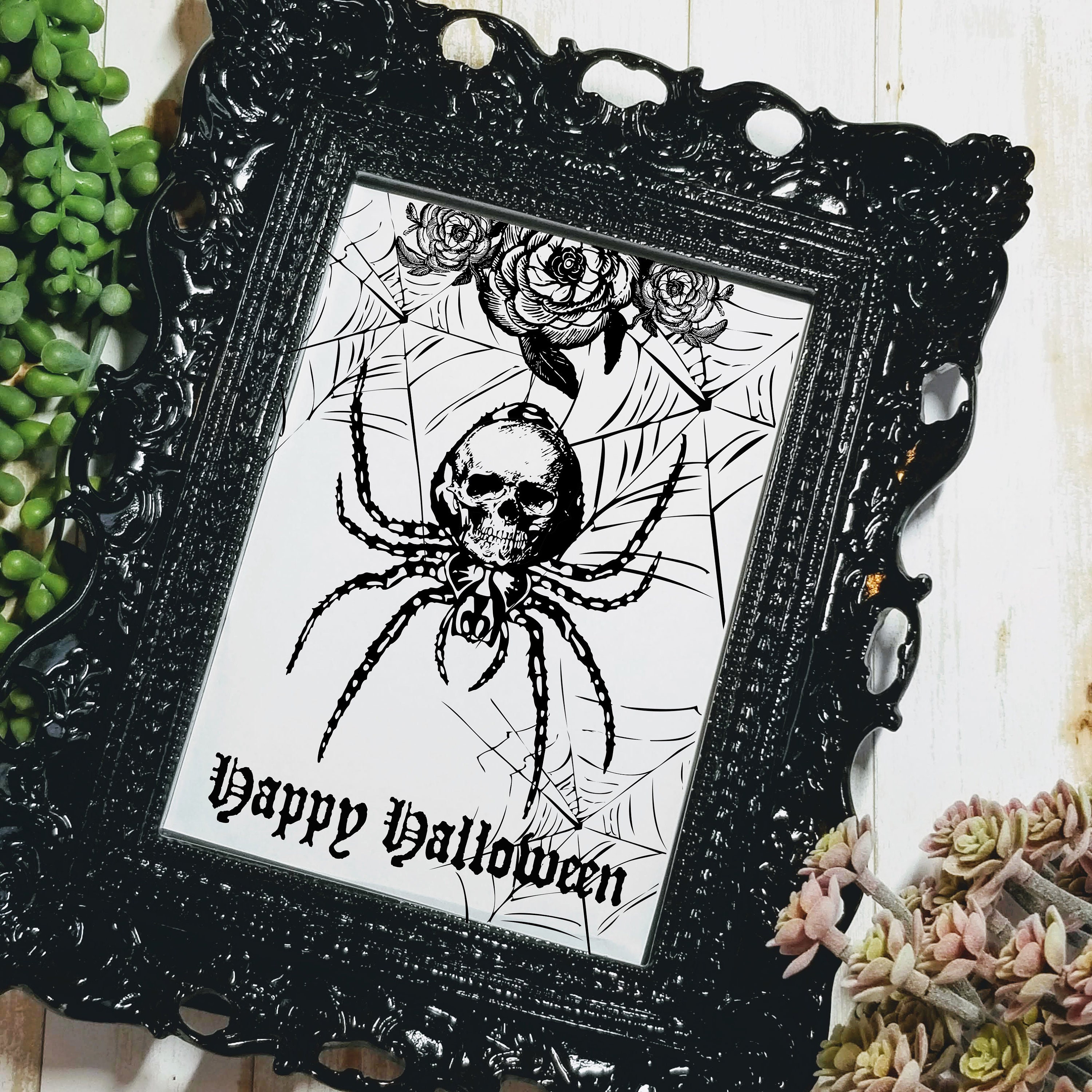 HALLOWEEN CARD 5X7 Gothic Greeting Card Happy Halloween - Etsy UK