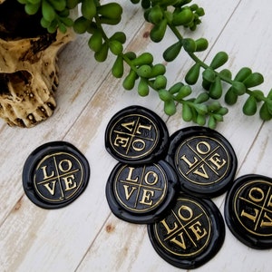 WAX SEAL STICKERS | Premade Wax Seals for Wedding Invitations and Valentine Cards