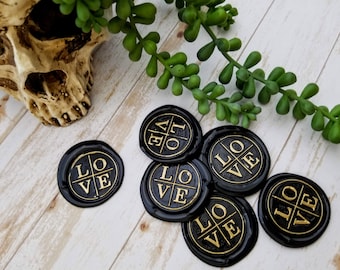 WAX SEAL STICKERS | Premade Wax Seals for Wedding Invitations and Valentine Cards