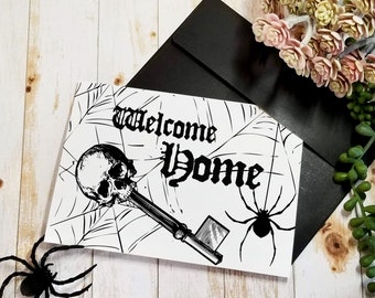 NEW HOME CARD | 5X7 Gothic Greeting Card | Welcome Home