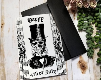 4TH OF JULY  | 5x7 | Gothic Greeting Card | American Independence Day