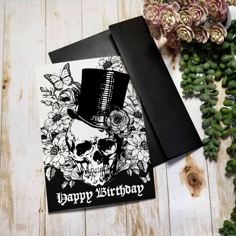 birthday-card-5x7-gothic-greeting-card-happy-birthday-etsy