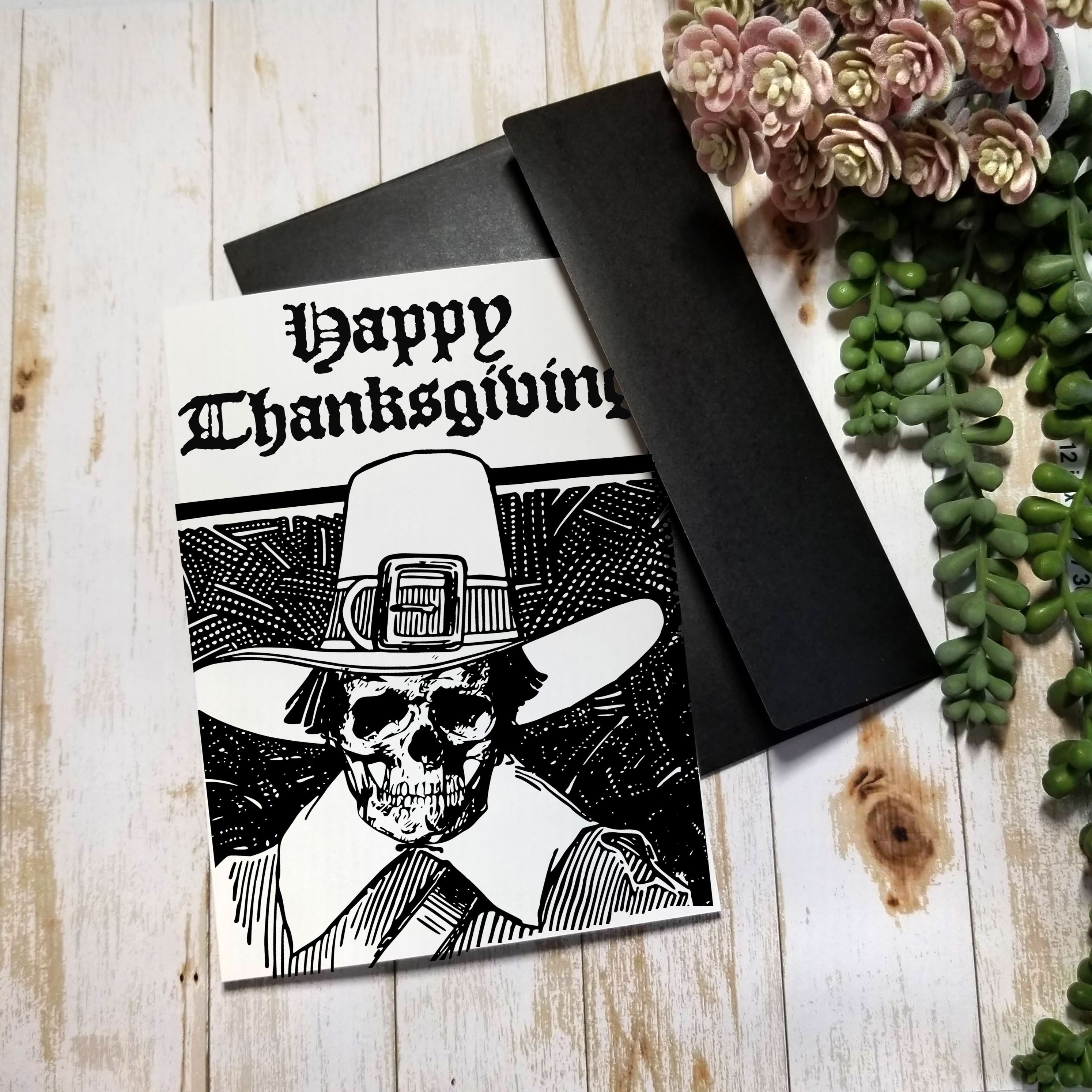 THANKSGIVING CARD | 5x7 Gothic Greeting Card | Happy Thanksgiving