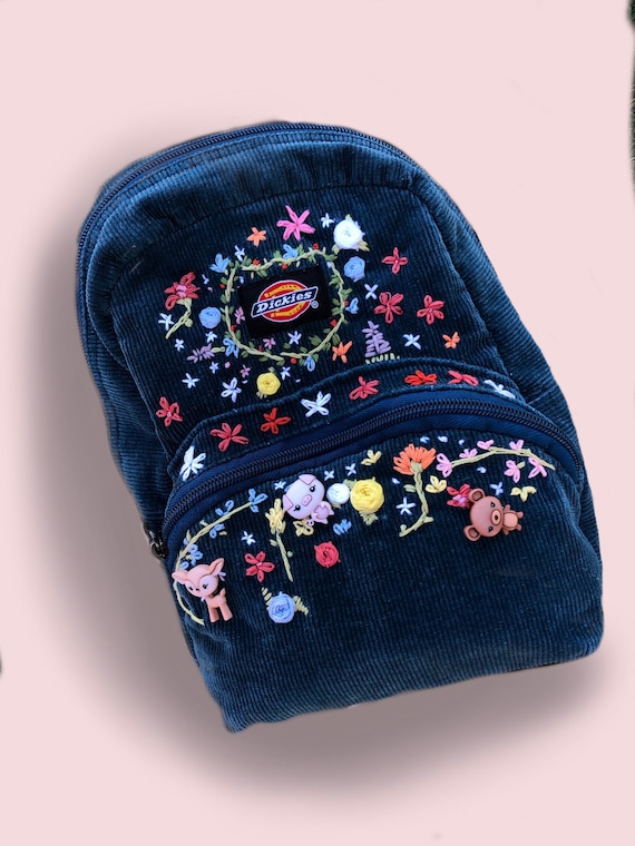 Embroidered mini backpack sale