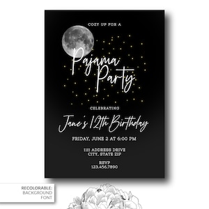 Pajama Party Invitation | Personalize | Digital Download