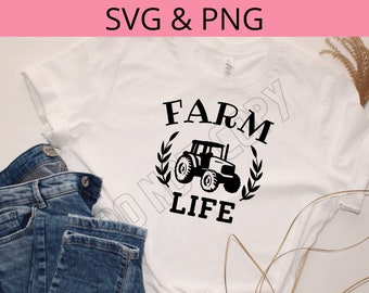 Farm Life SVG/PNG-bestand: DIY-sublimatie- en vinylprojecten (digitaal bestand)