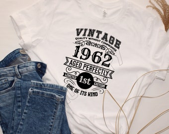 Vintage 1962 SVG PNG-bestand: Retro verjaardag ontwerp (digitaal bestand)