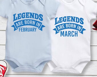 Legends Are Born In February SVG-bestand: T-shirtontwerp (digitale download)