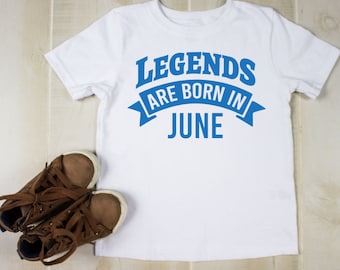 Legends Are Born In June SVG: T-shirtontwerp (digitaal bestand)