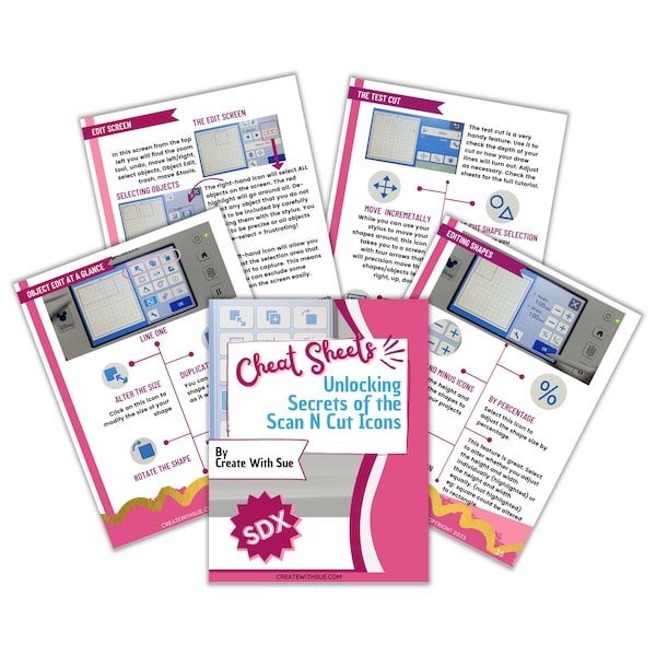 ScanNCut Cheat Sheets - Unlocking the secrets of the icons - SDX - The Ultimate Icon Guide for Your ScanNCut Cutting Machine