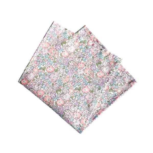 Multicolor Floral Pocket Square, Matching Tie or Bowtie