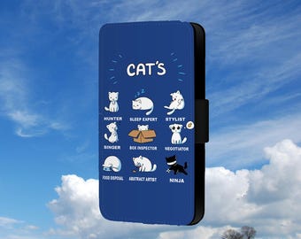 Cat Resume Phone Flip Case For Samsung