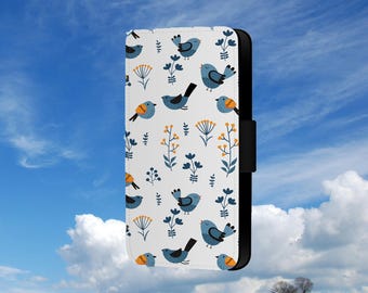 Birds And Flowers Phone Flip Case For Samsung