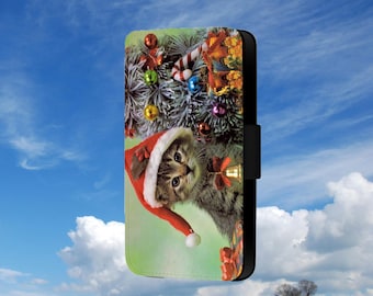 Christmas Kitten Phone Flip Case For Samsung
