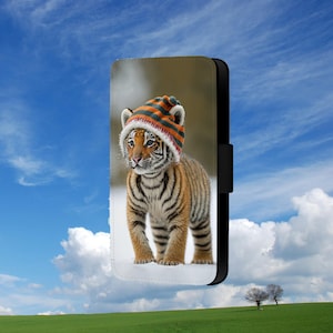 Funda con tapa para iPhone con diseño de tigre navideño - Huawei