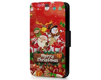 Merry Christmas Phone Flip Case For iPhone