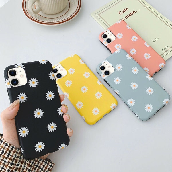 Housse de protection antichoc en silicone mat Daisy pour iPhone