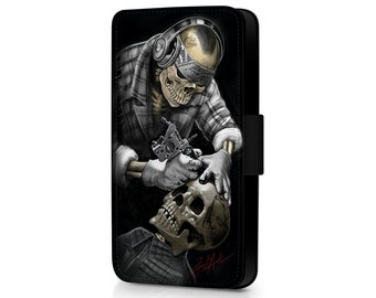 Skull Operation Phone Flip Case For Samsung