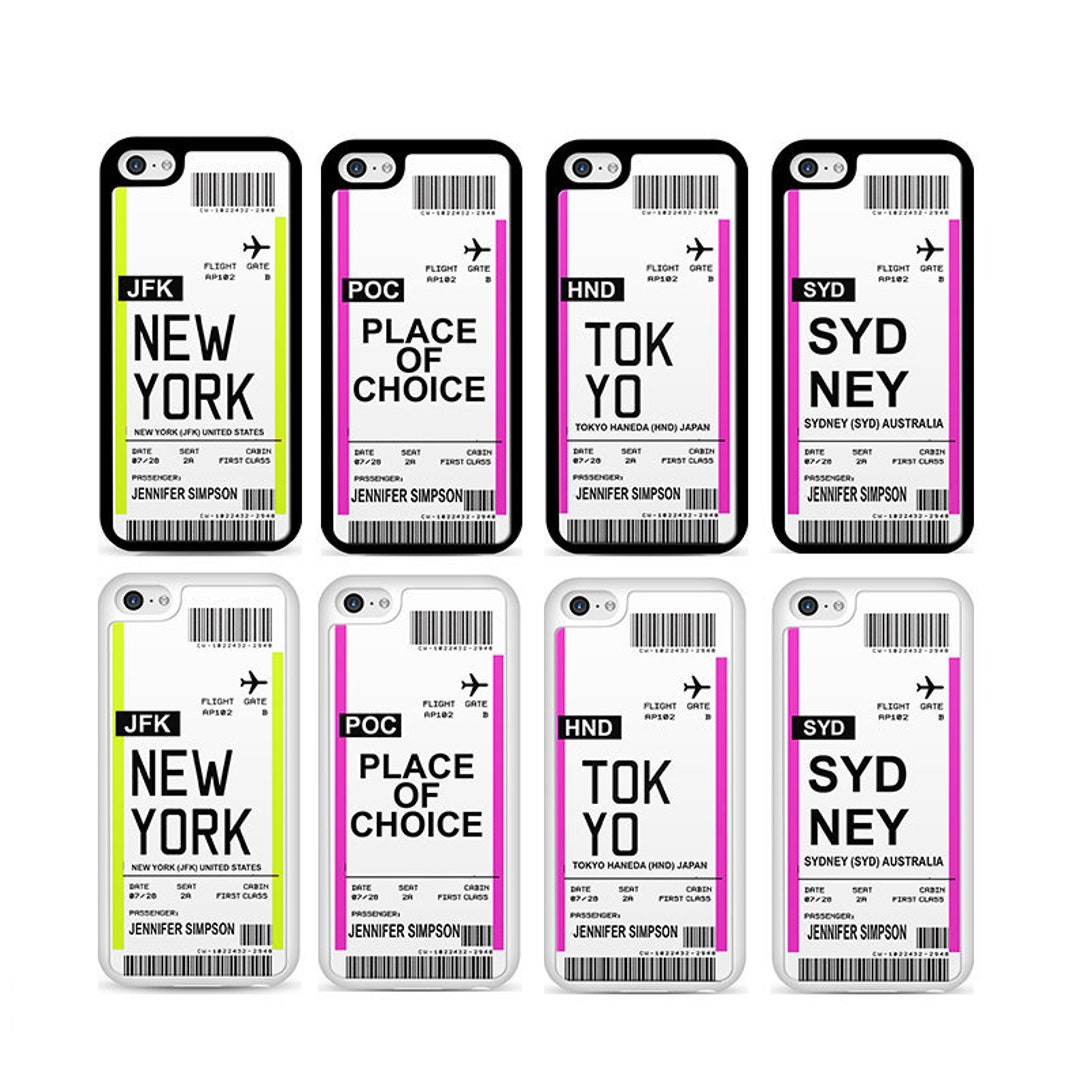 Personalised Boarding Pass Phone Case for Iphone Etsy