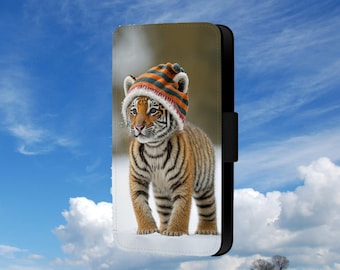 Christmas Tiger Phone Flip Case For Samsung
