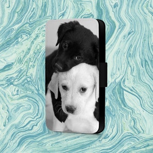 Labrador Retriever Cachorros Phone Flip Case para iPhone
