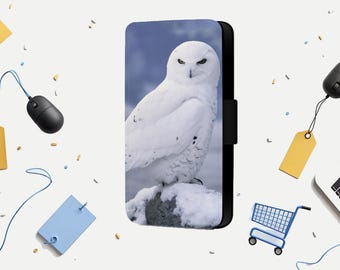 Owl - Snow Owl Phone Flip Case For iPhone