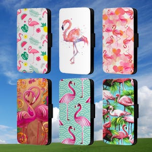 Flamingos Handy-Klapphülle für iPhone - Huawei