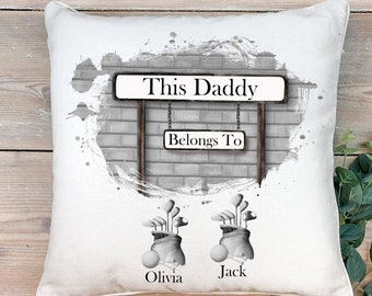 THIS UNCLE BELONGS TO CUSHION COVER PERSONALISED GIFT PRESENT PILLOW BROTHER