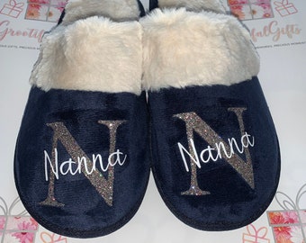 Ladies Personalised Slippers, Mothers Day Gift for Females, Personalized Birthday Present for Women, Ladies & Girls Giftz