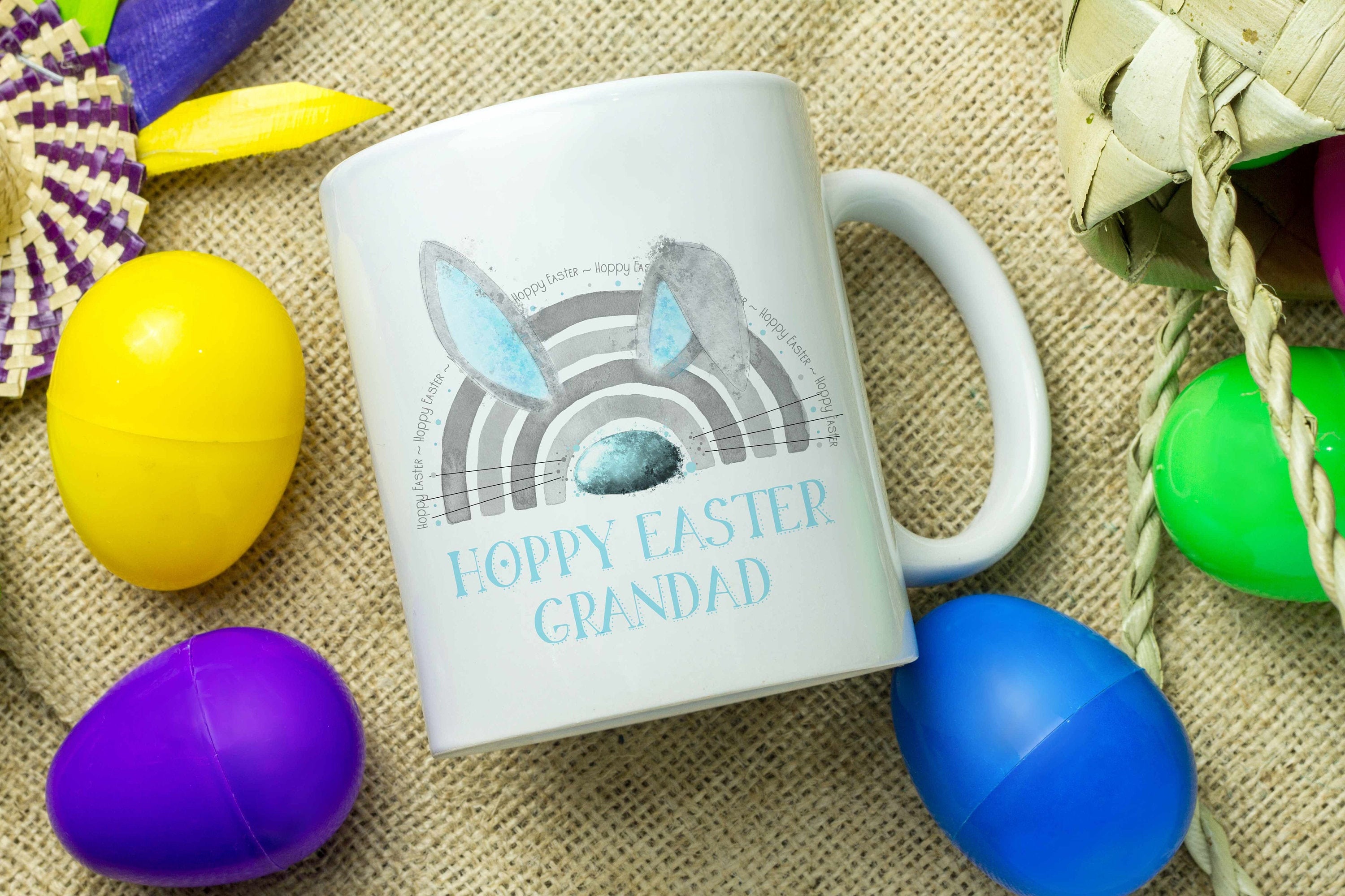 Personalised Easter Mug, Personalized Bunny Gifts, Presents for Easter