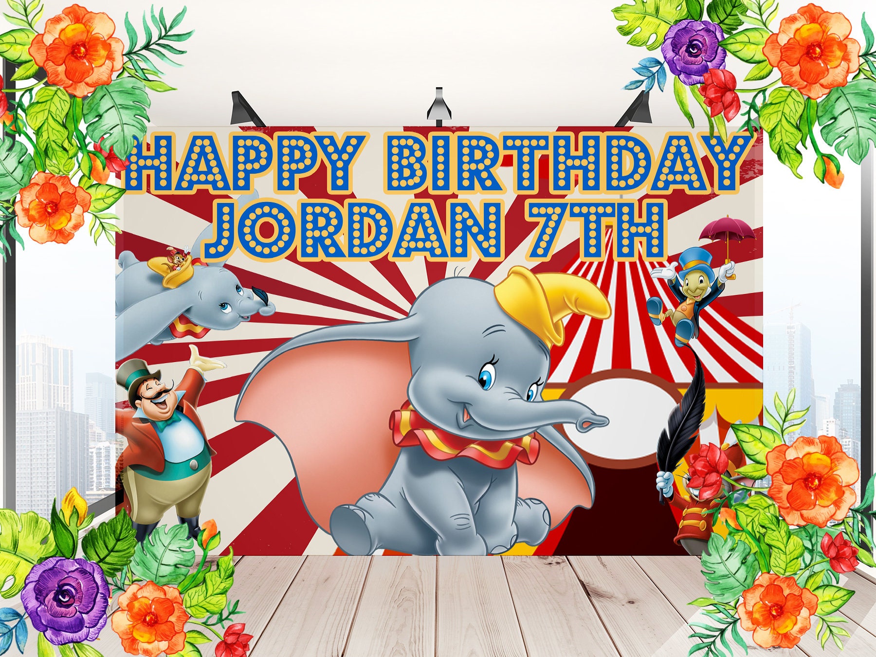 Dumbo Backdrop Dumbo Backdrop Birthday Dumbo Party Dumbo - Etsy UK