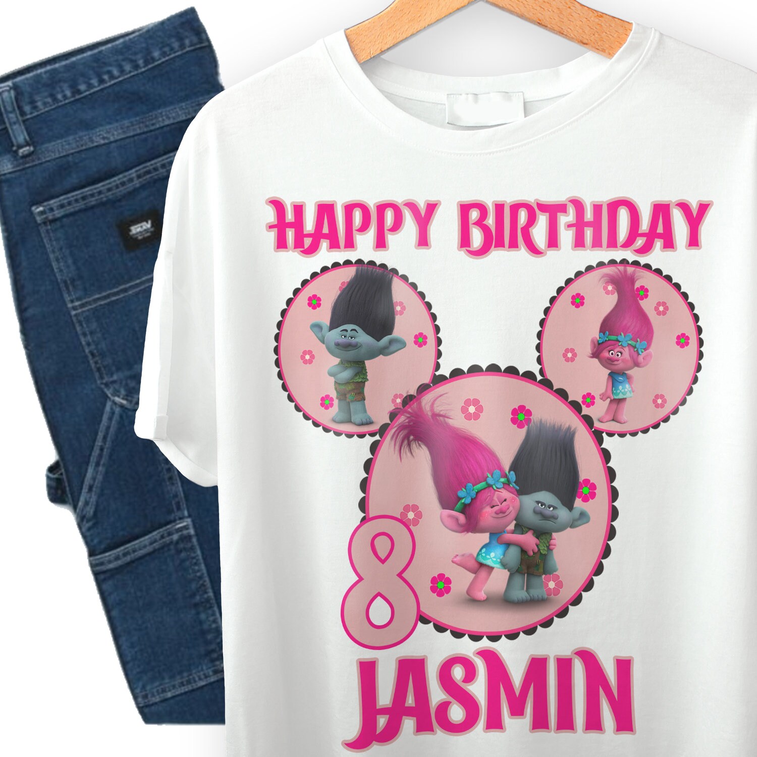 Trolls Iron on Transfer, Trolls Birthday Shirt Design, Trolls Party ...
