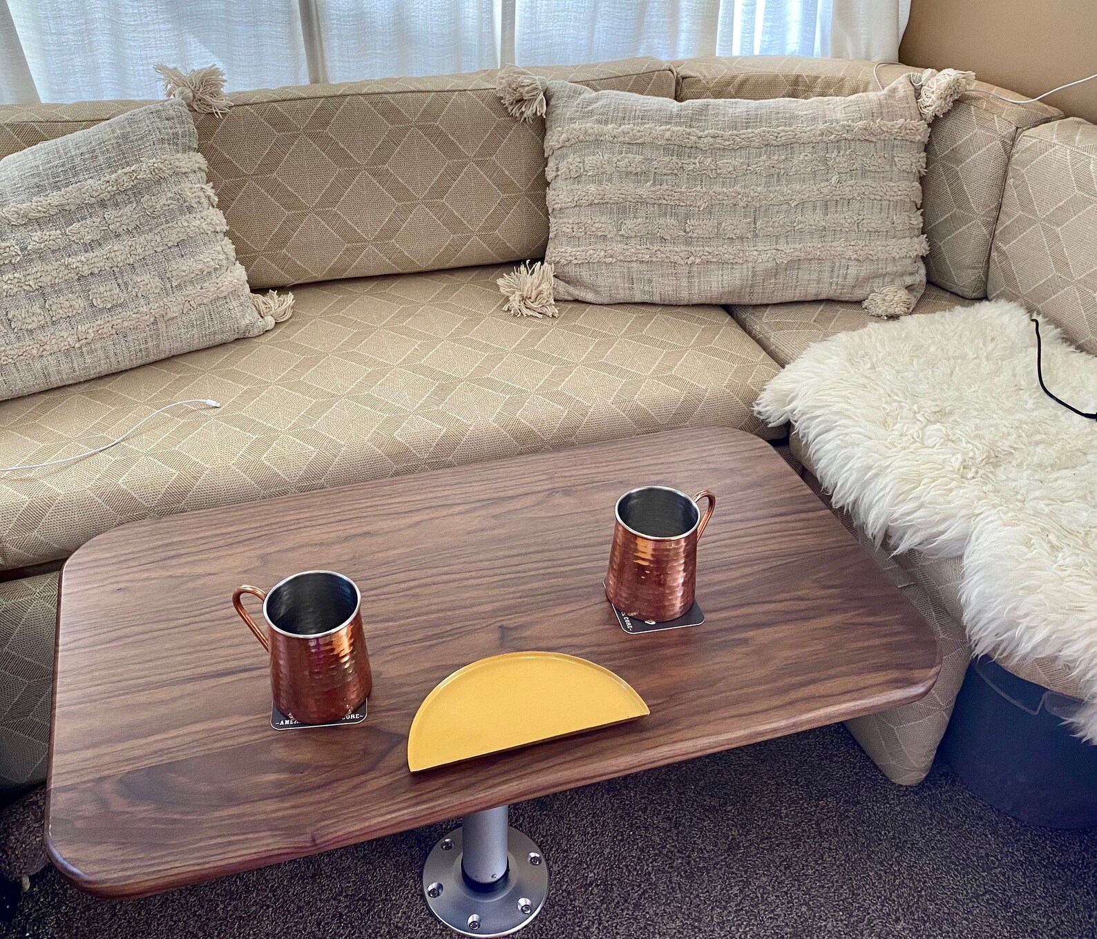 Custom Walnut Dining Table for Iconic Airstream Globetrotter Etsy