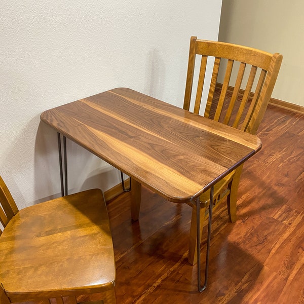 Custom Walnut Table for Small and Tight Spaces