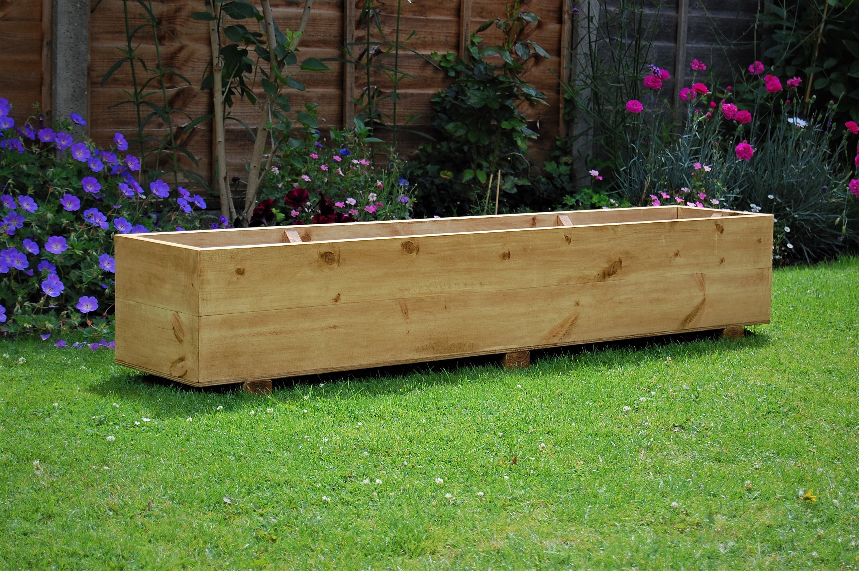 Large Wooden Rectangular Planter 150cm X 30cm X 30cm Etsy
