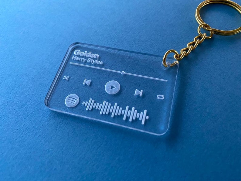 Custom Spotify Plaque Keychain ANY SONG ARTIST Etsy