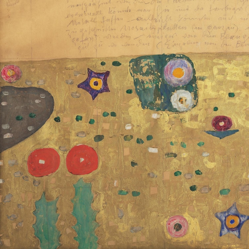 Gustav Klimt oversize print fine reproduction part 3 fine art print part of the tree of life 1911 Frieze